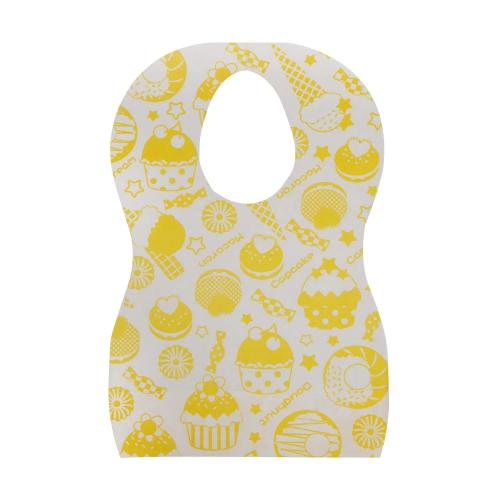 China Disposable baby apron with pocket paper, made of PE material, waterproof, capable of printing multiple patterns Manufacturer
