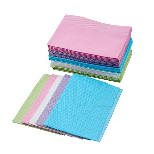 China Professional Dental Clinic Hand Hygiene Disposable Bib, CE/ISO Certified Paper+Film Waterproof Wipe for Dentist & Dental Staff Use Manufacturer