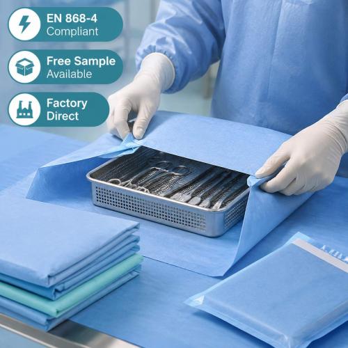 medical crepe paper sterilization wrap;sterilization wrapping paper;crepe paper sterilization wrap;surgical instrument sterilization wrap;medical sterilization packaging;sterilization crepe paper sheet