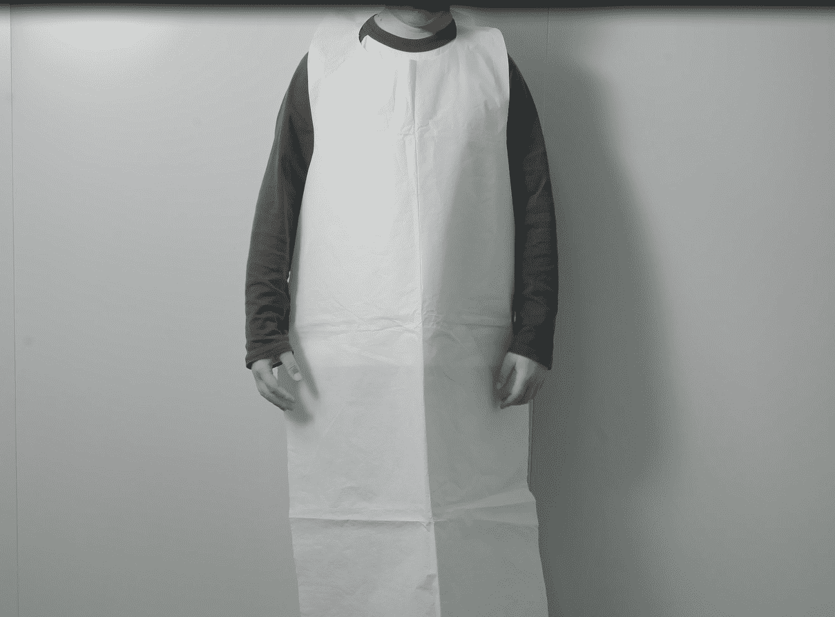 Wholesale Disposable Sleeveless Aprons Waterproof Paper and PE Dental Apron for Clinic